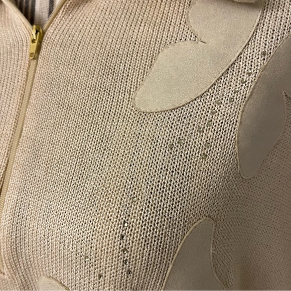 Philippe Marques Vintage Long Sleeve Collared 1/4 Zip Butterfly Sweater Size 16 - Picture 3 of 16